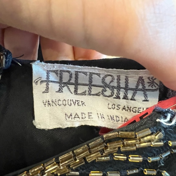 VINTAGE Pure Silk Spaghetti Strap Beaded Mini Dress - Picture 9 of 11